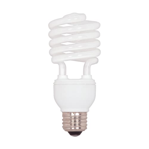 Satco 23W Mini Spiral Compact Fluorescent, T2, 2700K, 82 CRI, E26 Medium Base, 120 Volt